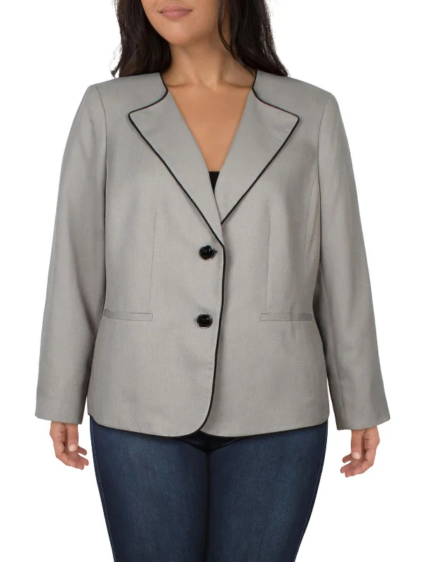 Plus Size Women's Sequin - Embellished Blazers in Silver for a Glamorous PartyPlus Womens Pattern Polyester Two-Button Blazer Plus Size Women's Sequin - Embellished Blazers in Silver for a Glamorous PartyPlus Womens Pattern Polyester Two-Button Blazer