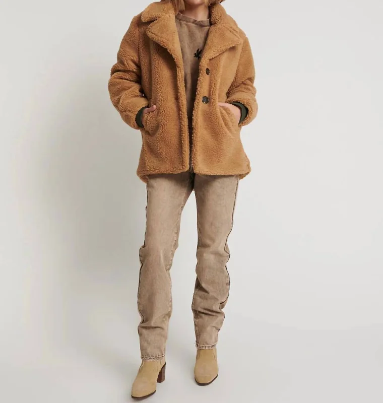 Teddy Coat In Tan