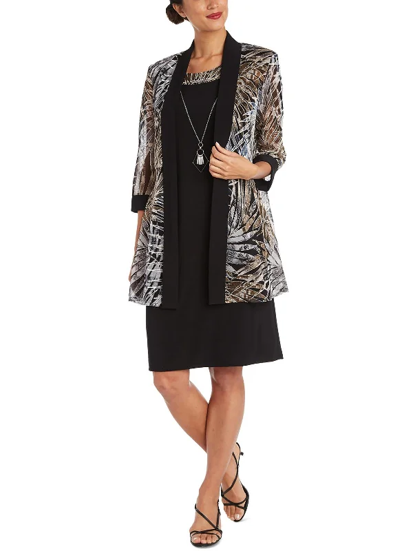 Single - Breasted Women's Tweed Blazers with Gold Buttons for a Classic LookWomens Printed Mesh Duster Blazer