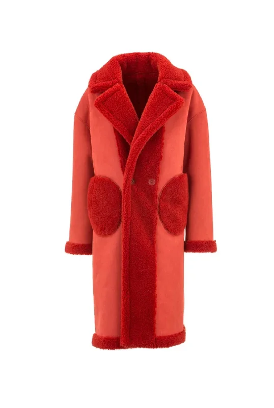 Shearling - lined women's leather coats for ultimate warmth and luxuryAM- 146 Manteau Shearling - lined women's leather coats for ultimate warmth and luxuryAM- 146 Manteau