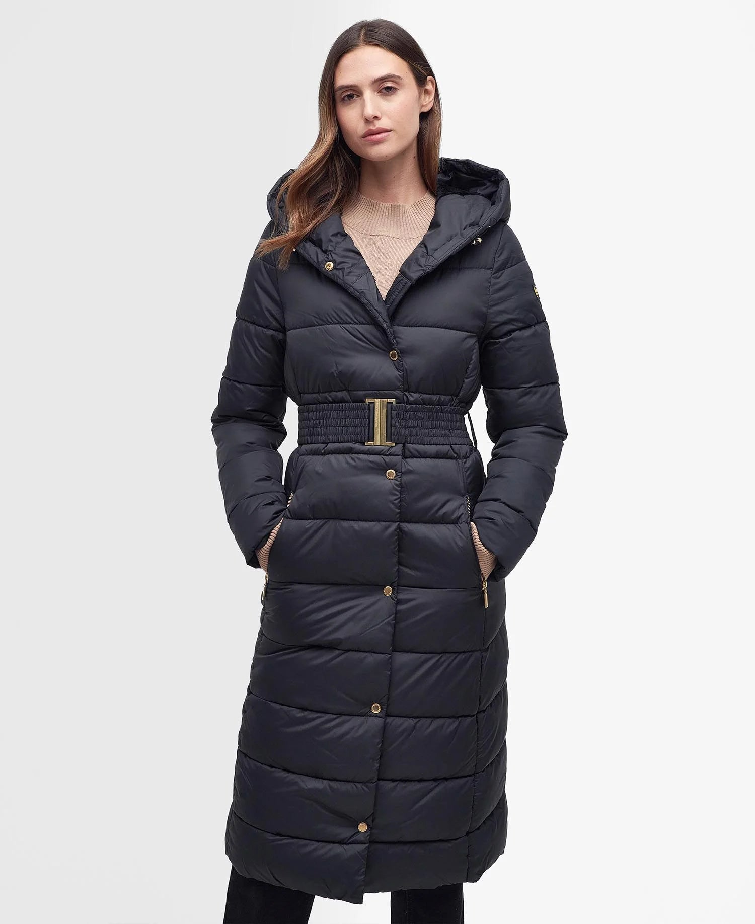 Women's waterproof parka coats with multiple pockets for practicalityBarbour International Track Line Puffer Coat - Black Women's waterproof parka coats with multiple pockets for practicalityBarbour International Track Line Puffer Coat - Black