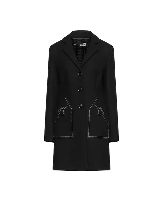 Women's longline double - breasted camel coats for a sophisticated lookLove Moschino Double-Breasted Wool Coat Women's longline double - breasted camel coats for a sophisticated lookLove Moschino Double-Breasted Wool Coat