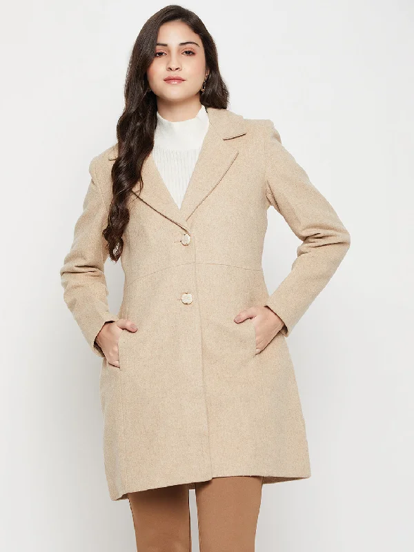 Water - resistant women's trench coats with adjustable cuffs for rainy daysWomen's Casual Camel Single breasted Notched Lapel Collar Long Coat Water - resistant women's trench coats with adjustable cuffs for rainy daysWomen's Casual Camel Single breasted Notched Lapel Collar Long Coat