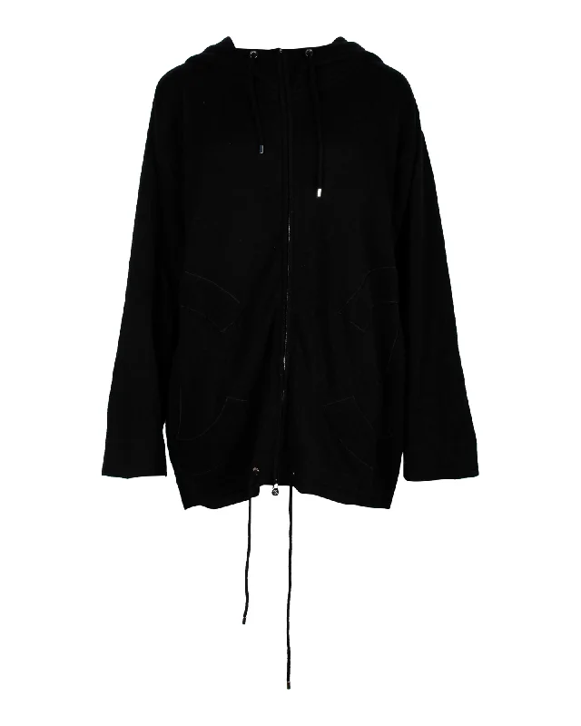 Embroidered women's cotton coats in a bohemian pattern for a unique designChanel Zip Hooded CC Sweatshirt in Black Cotton Embroidered women's cotton coats in a bohemian pattern for a unique designChanel Zip Hooded CC Sweatshirt in Black Cotton