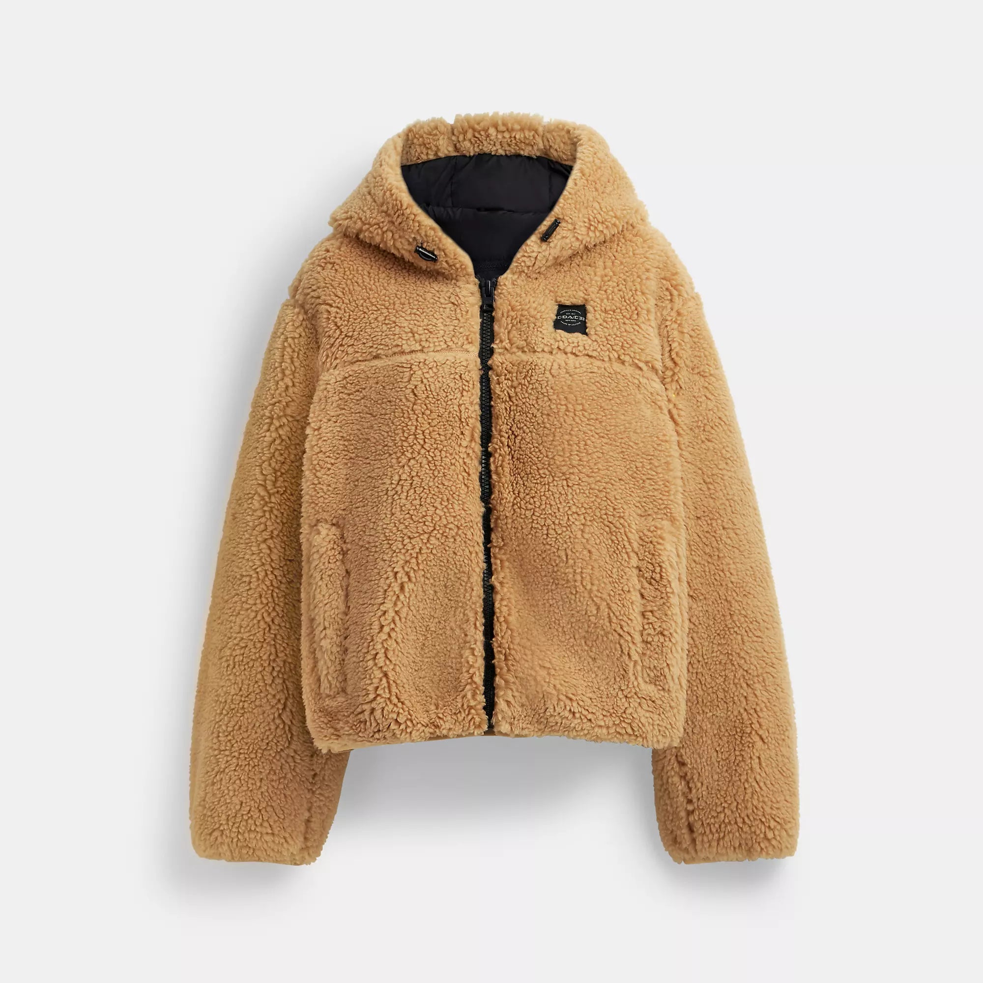 Shearling - lined women's leather coats for ultimate warmth and luxuryCoach Outlet Tonal Sherpa Zip Hoodie In Recycled Polyester Shearling - lined women's leather coats for ultimate warmth and luxuryCoach Outlet Tonal Sherpa Zip Hoodie In Recycled Polyester