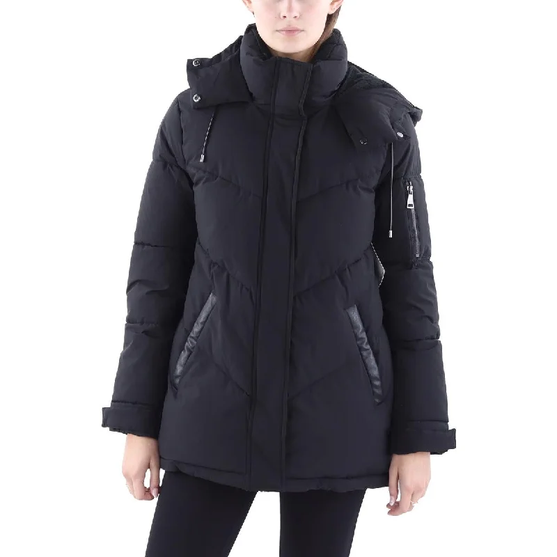 Embroidered women's cotton coats in a bohemian pattern for a unique designDKNY Jeans Womens Quilted Long Sleeves Puffer Jacket Embroidered women's cotton coats in a bohemian pattern for a unique designDKNY Jeans Womens Quilted Long Sleeves Puffer Jacket