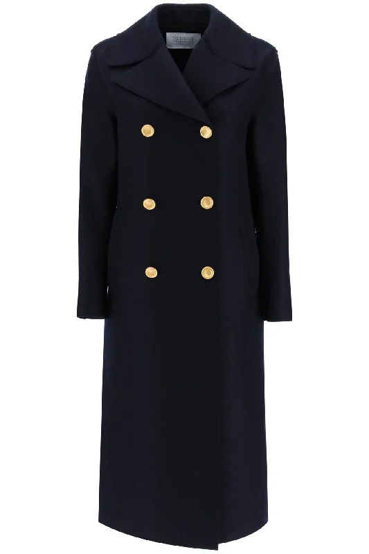 Women's faux fur coats in bright colors for a bold fashion statementdouble-breasted coat in pressed wool A1275MLK NAVY BLUE Women's faux fur coats in bright colors for a bold fashion statementdouble-breasted coat in pressed wool A1275MLK NAVY BLUE