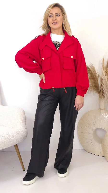 Women's knee - length wool blend coats with a fur collar for added warmthErin Red Coat Women's knee - length wool blend coats with a fur collar for added warmthErin Red Coat