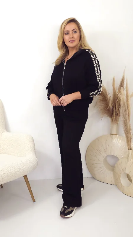 cashmere blend women cardigan for a luxurious feelFarrah Black Tracksuit