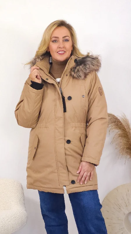 Women's pea coats with brass buttons for a nautical - inspired styleIris Brown Jacket Women's pea coats with brass buttons for a nautical - inspired styleIris Brown Jacket