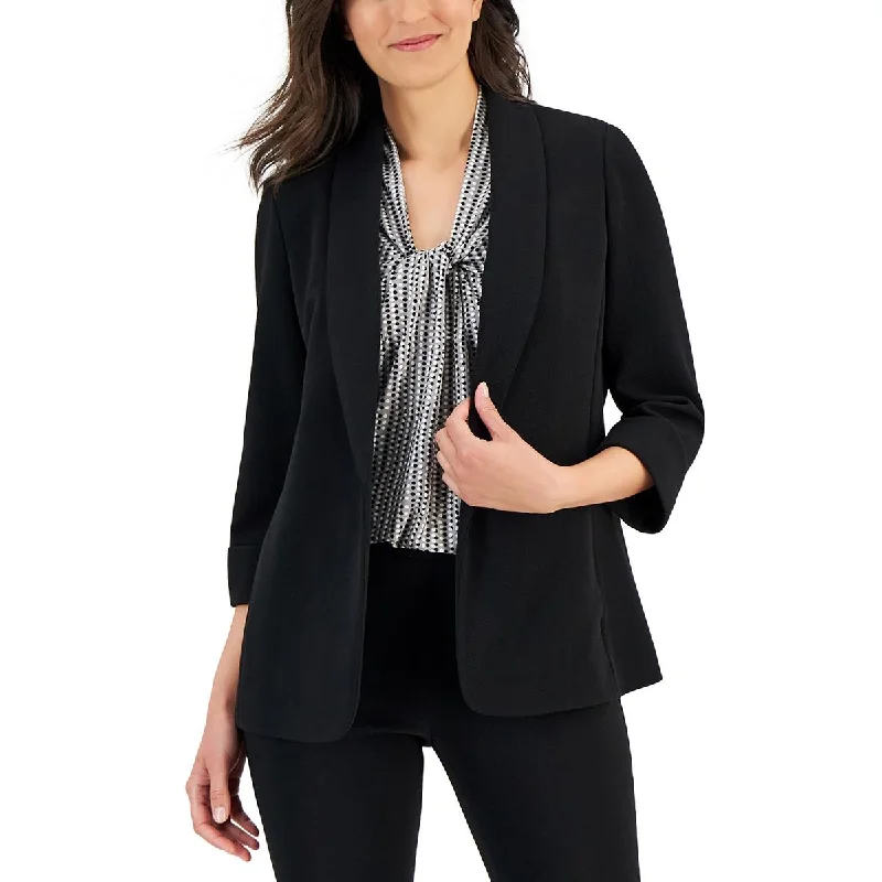 Checkered women's wool coats in a classic pattern for a timeless styleKasper Womens Crosshatch Proffesional Open Front