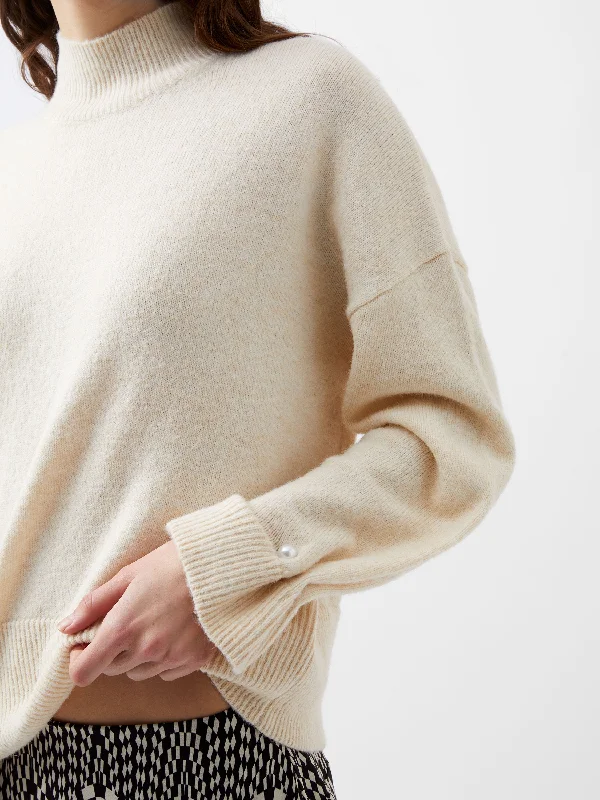 sequin embellished women cardigan for special occasionsKezia Recycled Pearl Cuff Detail Jumper sequin embellished women cardigan for special occasionsKezia Recycled Pearl Cuff Detail Jumper