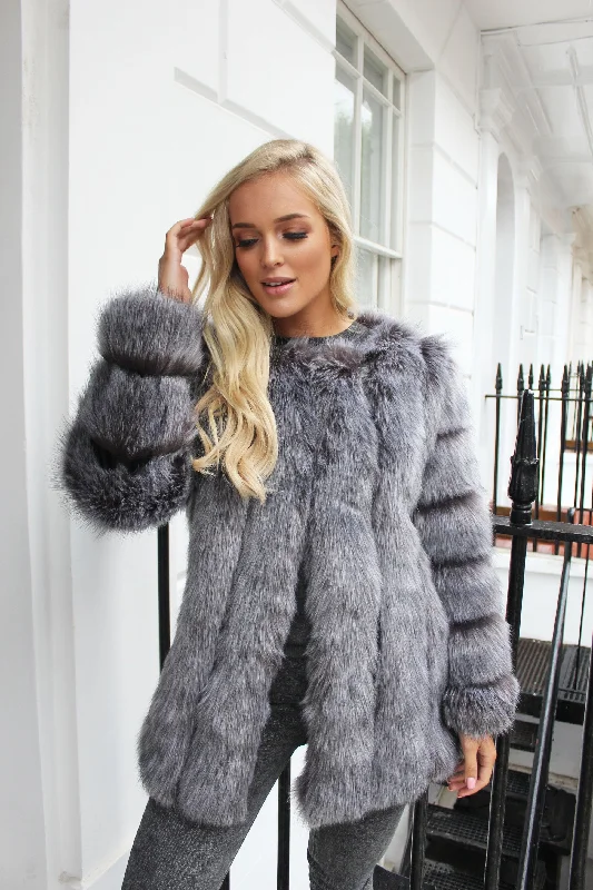 Women's faux fur coats in bright colors for a bold fashion statementLong Faux Coat