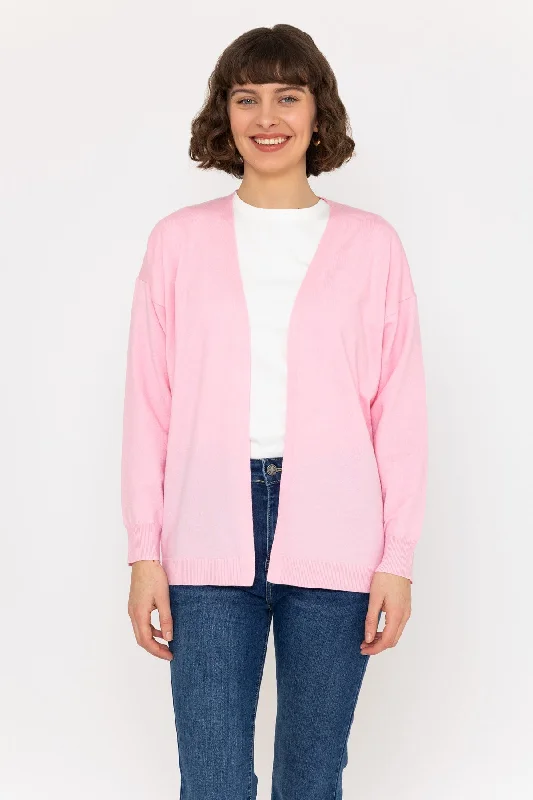 cashmere blend women cardigan for a luxurious feelLong Line Cardigan in Blush
