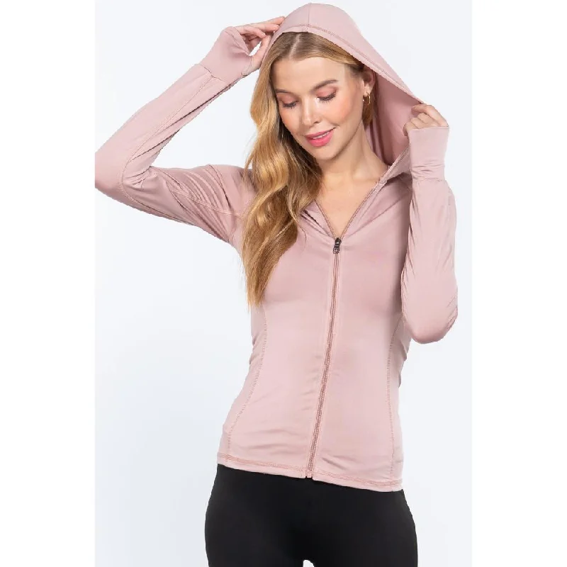 Plus size women's wool blend coats for a warm and stylish winterLong Slv Hoodie Workout Track Jacket Plus size women's wool blend coats for a warm and stylish winterLong Slv Hoodie Workout Track Jacket