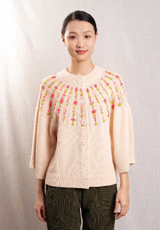 color block women cardigan with bold huesCardigan H24clag Nude