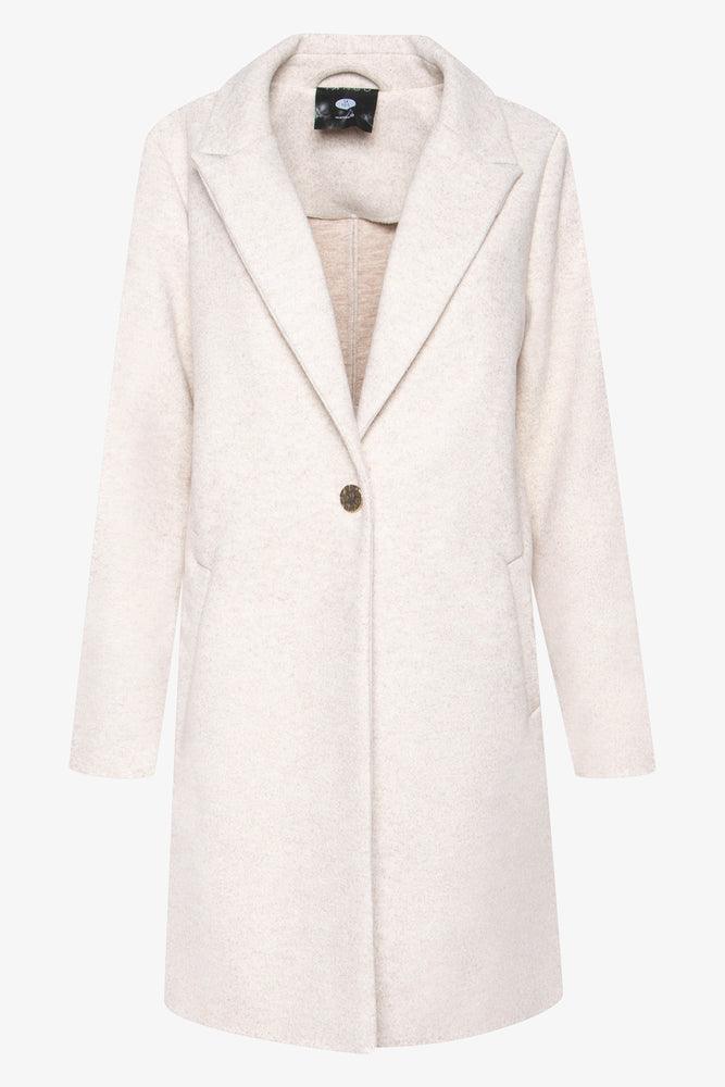 Women's faux fur coats in bright colors for a bold fashion statementMelton Coat Natural Cream