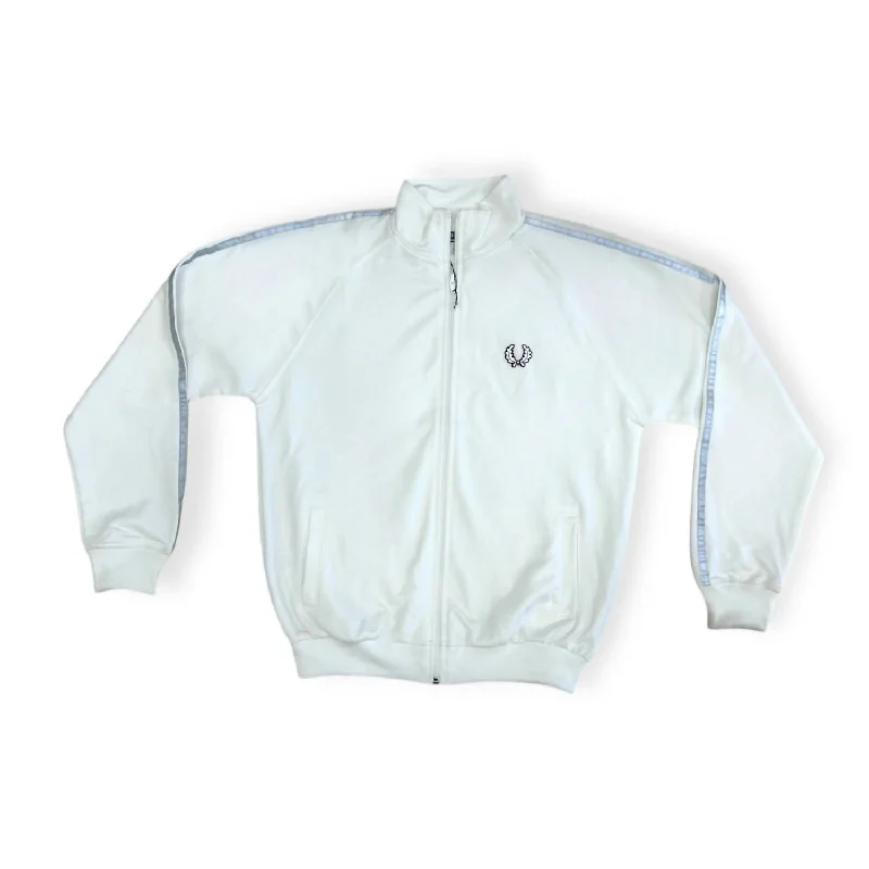 Long women's mac coats in a lightweight fabric for spring showersMen's Track Jacket In White/light Blue Long women's mac coats in a lightweight fabric for spring showersMen's Track Jacket In White/light Blue