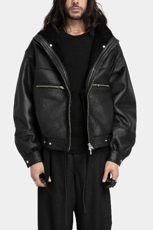 Checkered women's wool coats in a classic pattern for a timeless styleOversized shearling jacket