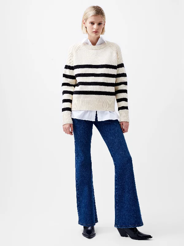 long length women cardigan with side slitsQuinley Stripe Jumper