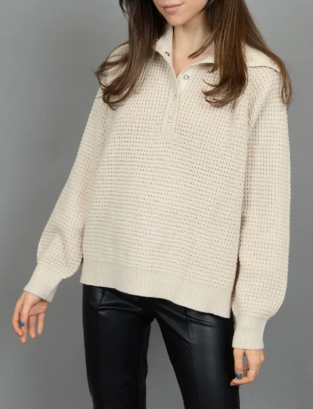 maternity women cardigan for expecting momsCalliope Turtleneck, White Beach
