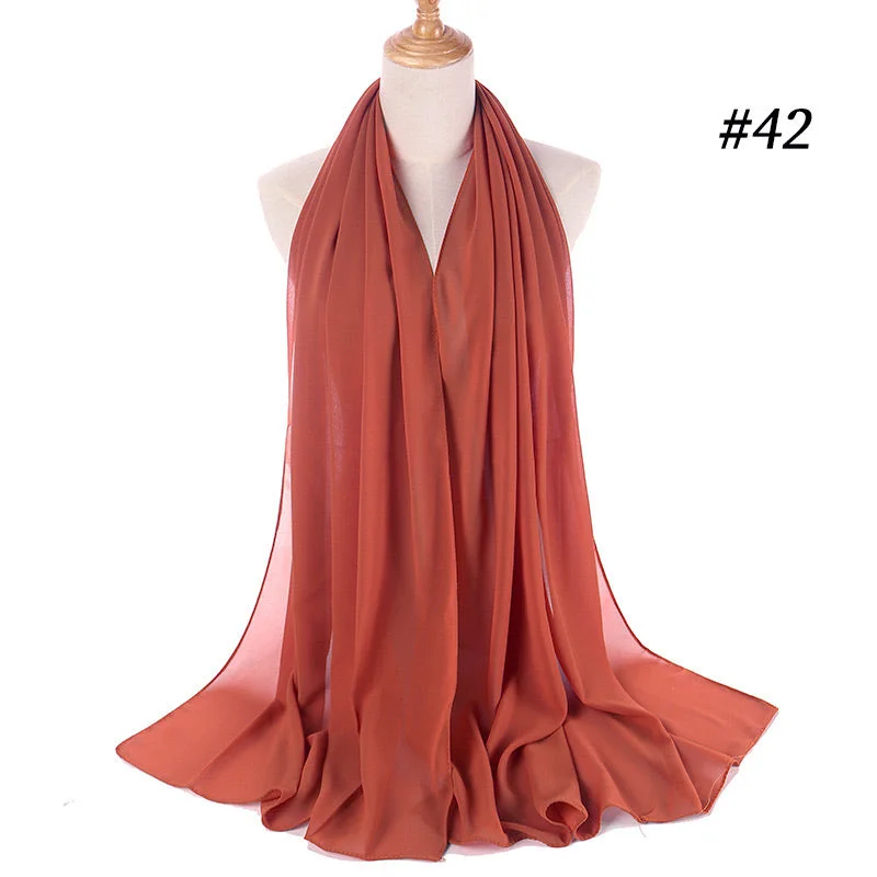 Chiffon Bubble Scarf- Redwood