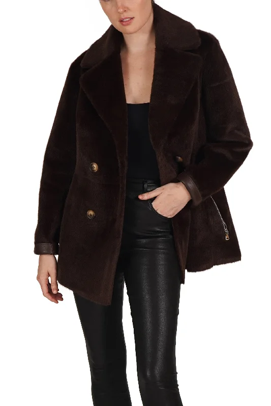 Plus size women's wool blend coats for a warm and stylish winterReversible Short Coat Plus size women's wool blend coats for a warm and stylish winterReversible Short Coat