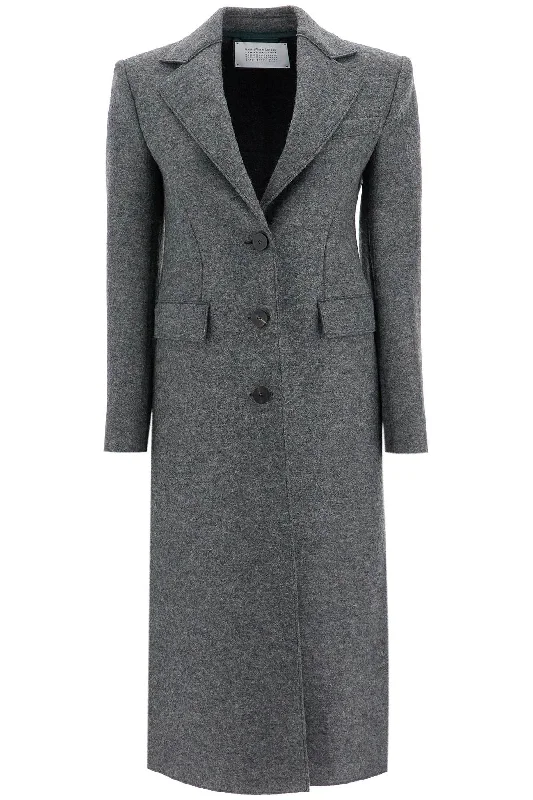 Quilted down women's coats with removable hoods for outdoor activitiessingle-breasted coat in pressed wool A1601MLK MIDDLE GREY Quilted down women's coats with removable hoods for outdoor activitiessingle-breasted coat in pressed wool A1601MLK MIDDLE GREY