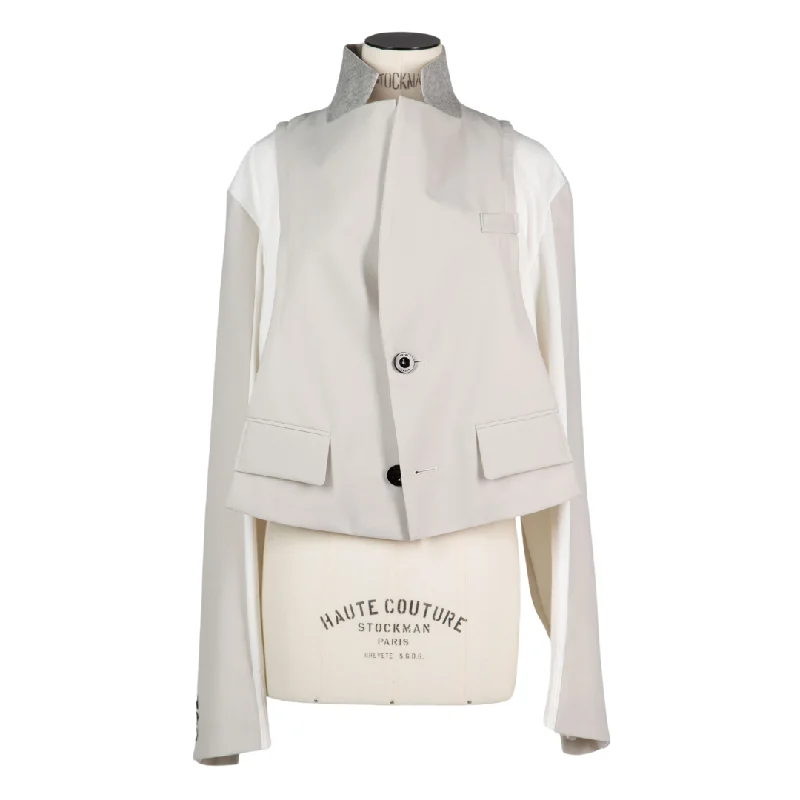 Women's longline double - breasted camel coats for a sophisticated lookSuiting x Knit Jacket Women's longline double - breasted camel coats for a sophisticated lookSuiting x Knit Jacket