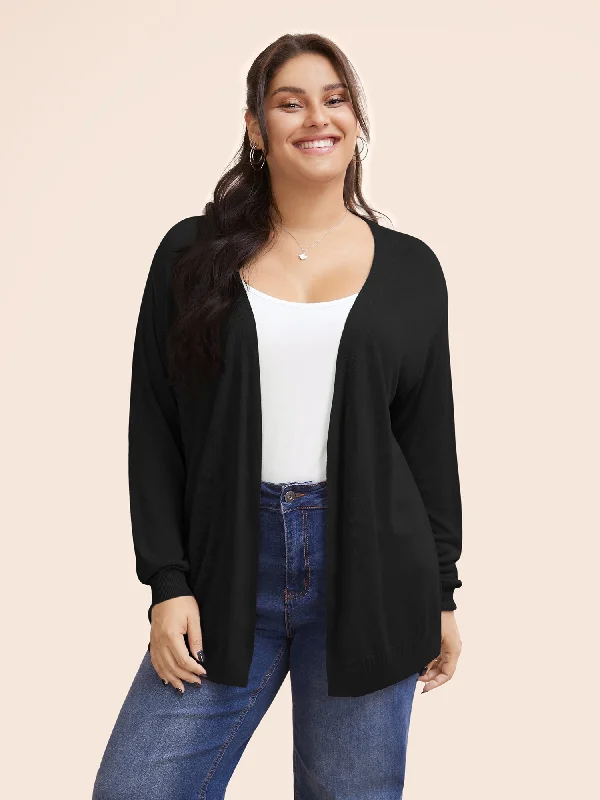 cropped women cardigan to pair with high - waisted jeansSupersoft Essentials Solid Open Front Loose Cardigan cropped women cardigan to pair with high - waisted jeansSupersoft Essentials Solid Open Front Loose Cardigan