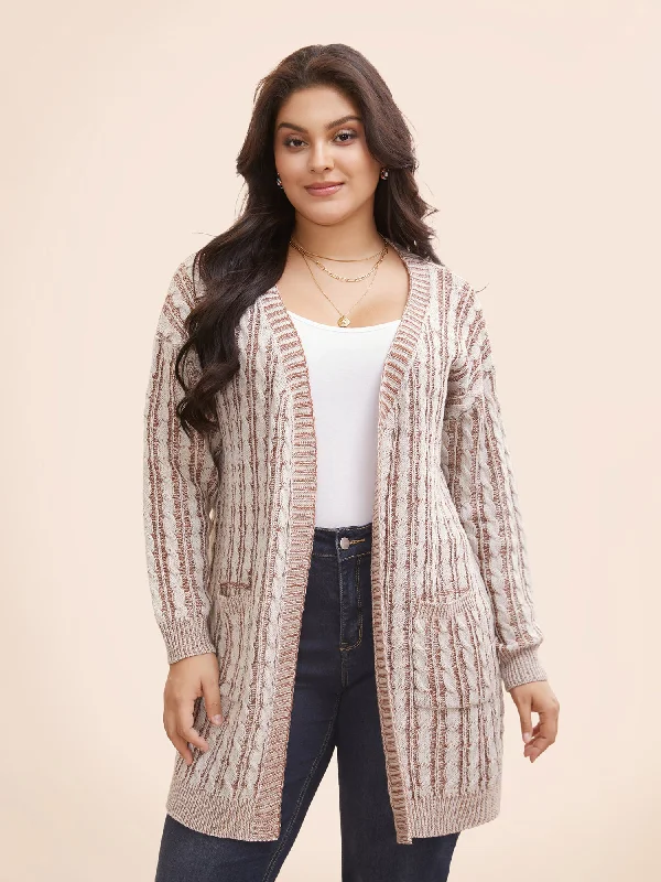 ribbed women cardigan with a classic textureTexture Cable Knit Patch Pocket Cardigan ribbed women cardigan with a classic textureTexture Cable Knit Patch Pocket Cardigan