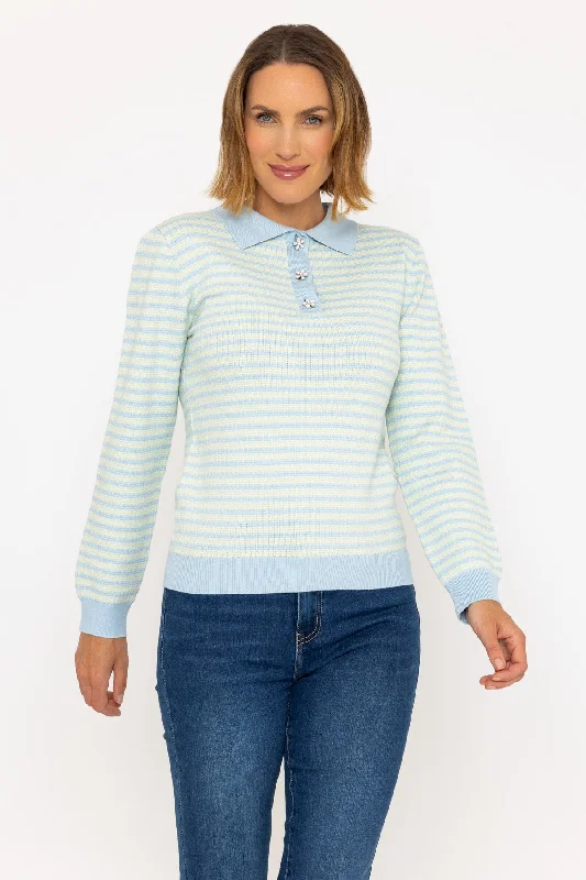 plus size women cardigan for comfortable layeringTextured Breton Knit Jumper in Blue plus size women cardigan for comfortable layeringTextured Breton Knit Jumper in Blue