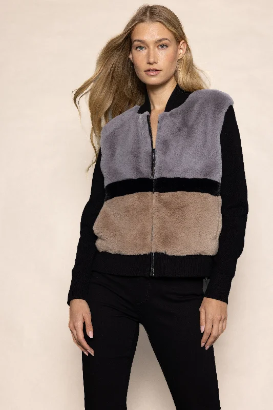 hand knitted women cardigan with artisanal charmTRIPLE THREAT