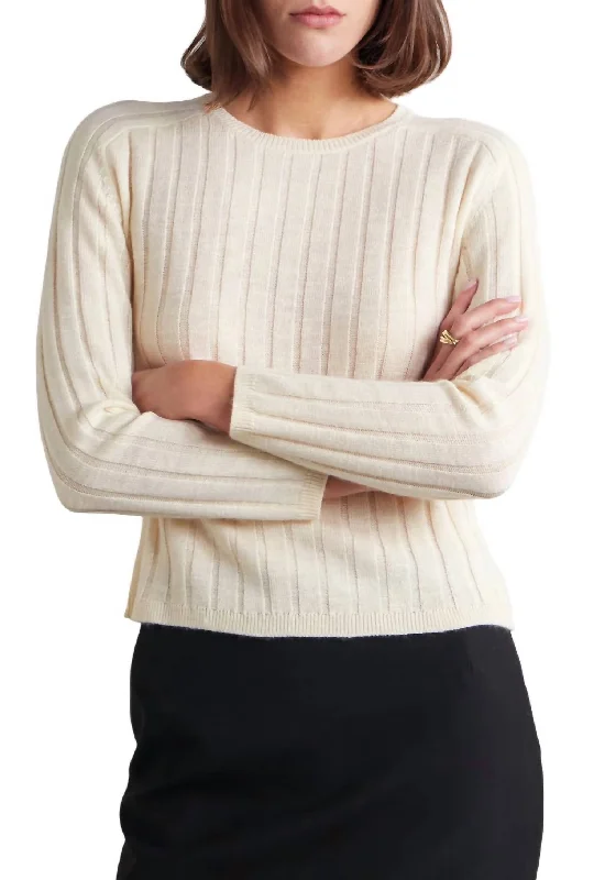 Cowl Neck Women's Cashmere Blend Sweater Dresses for WinterAlise Sweater In Ivory