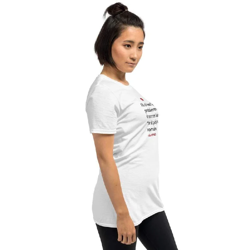 Embroidered Women T Shirt with Intricate DetailsAll of humanity's problems - Blaise Pascal Quote - Premium T-Shirt Embroidered Women T Shirt with Intricate DetailsAll of humanity's problems - Blaise Pascal Quote - Premium T-Shirt