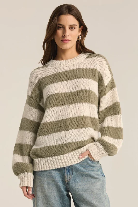 V - Neck Women's Ribbed Wool Sweaters for FallAnders Stripe Crew Neck Sweater by Z Supply V - Neck Women's Ribbed Wool Sweaters for FallAnders Stripe Crew Neck Sweater by Z Supply