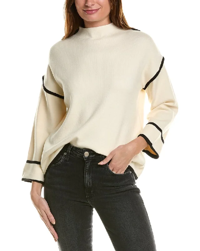 Plus Size Women's Ruffled Hem Sweaters in Floral PrintsANNA KAY Coeur Sweater