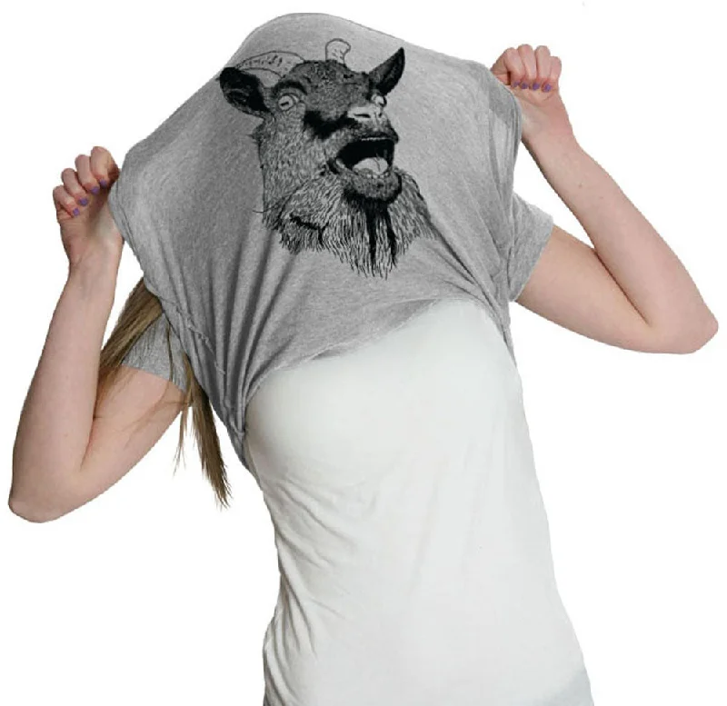 Crop Top Women T Shirt to Pair with High - Waisted BottomsAsk Me About My Goat Flip Women's T Shirt Crop Top Women T Shirt to Pair with High - Waisted BottomsAsk Me About My Goat Flip Women's T Shirt