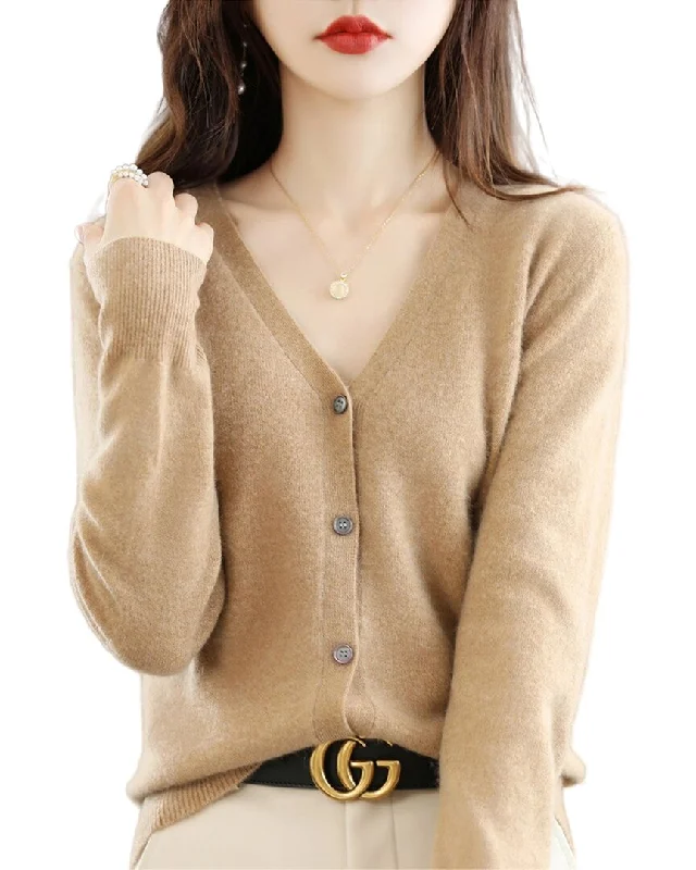 Wrap - Style Women's Lambswool Sweater Dresses in Elegant ShadesASNE Wool Cardigan