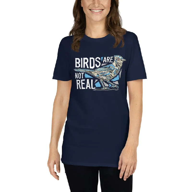 Distressed Women T Shirt with a Laid - Back AestheticBirds are not real - Premium T-Shirt Distressed Women T Shirt with a Laid - Back AestheticBirds are not real - Premium T-Shirt