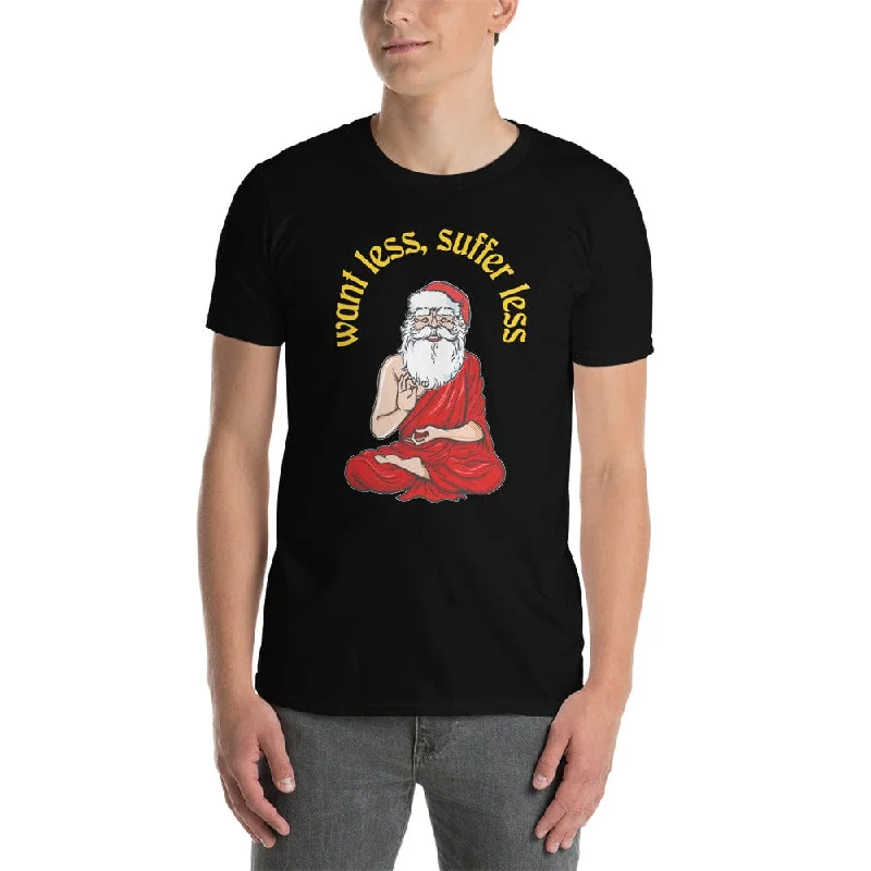 Pocketed Women T Shirt for Added FunctionalityBuddha Claus - Want less, suffer less - Premium T-Shirt Pocketed Women T Shirt for Added FunctionalityBuddha Claus - Want less, suffer less - Premium T-Shirt