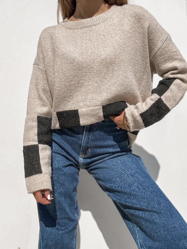 Plus Size Women's Side - Slit Sweaters in Bold SolidsOff the Grid Knit Sweater