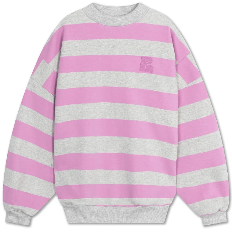 Crew Neck Sweater in Orchid / Light Grey by Repose AMS