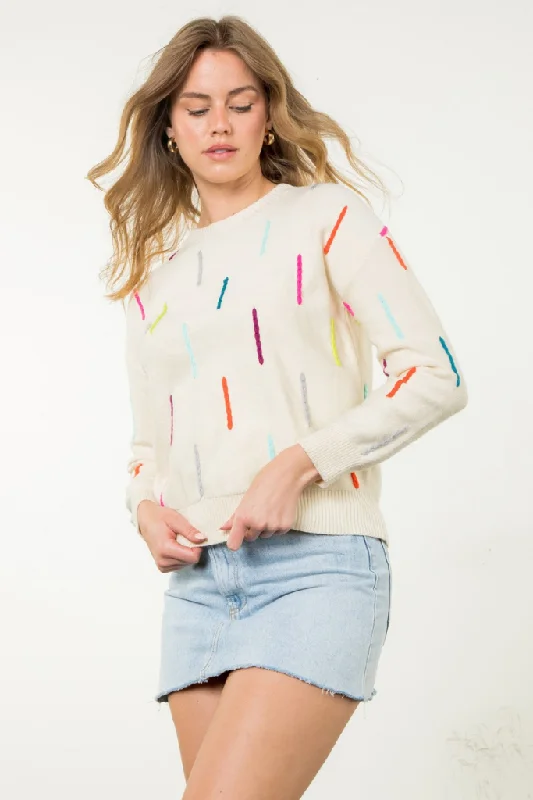 Women's Long Sleeve Turtleneck Cashmere SweatersCrystal Crew Neck Sweater