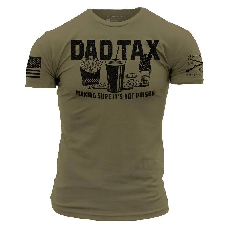 Organic Cotton Women T Shirt for Eco - Conscious WearersDad Tax T-Shirt - Military Green