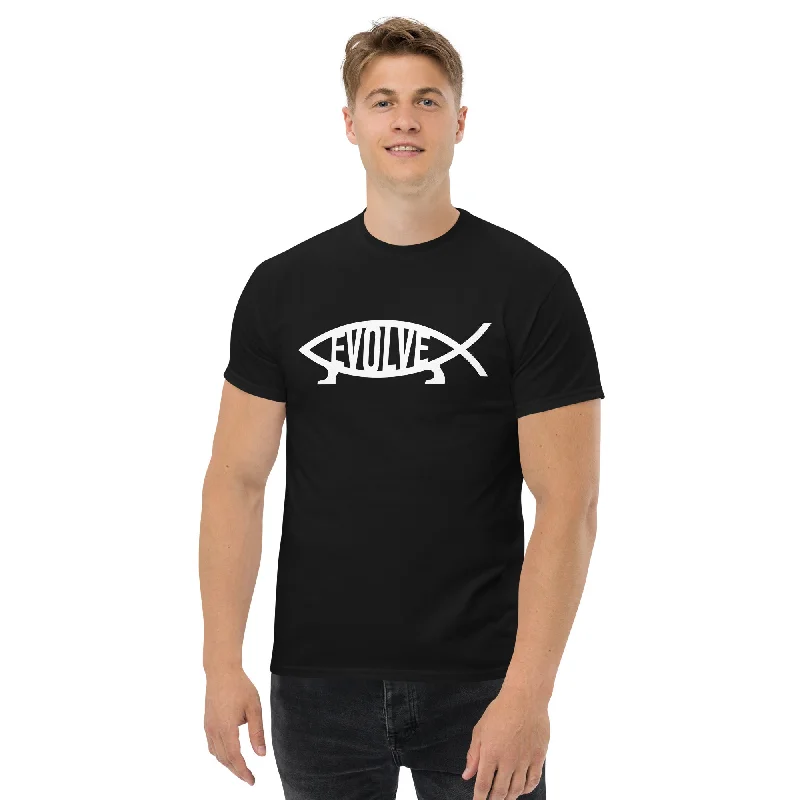 Striped Women T Shirt in a Classic PatternDarwin - Evolve - Plus-Sized T-Shirt