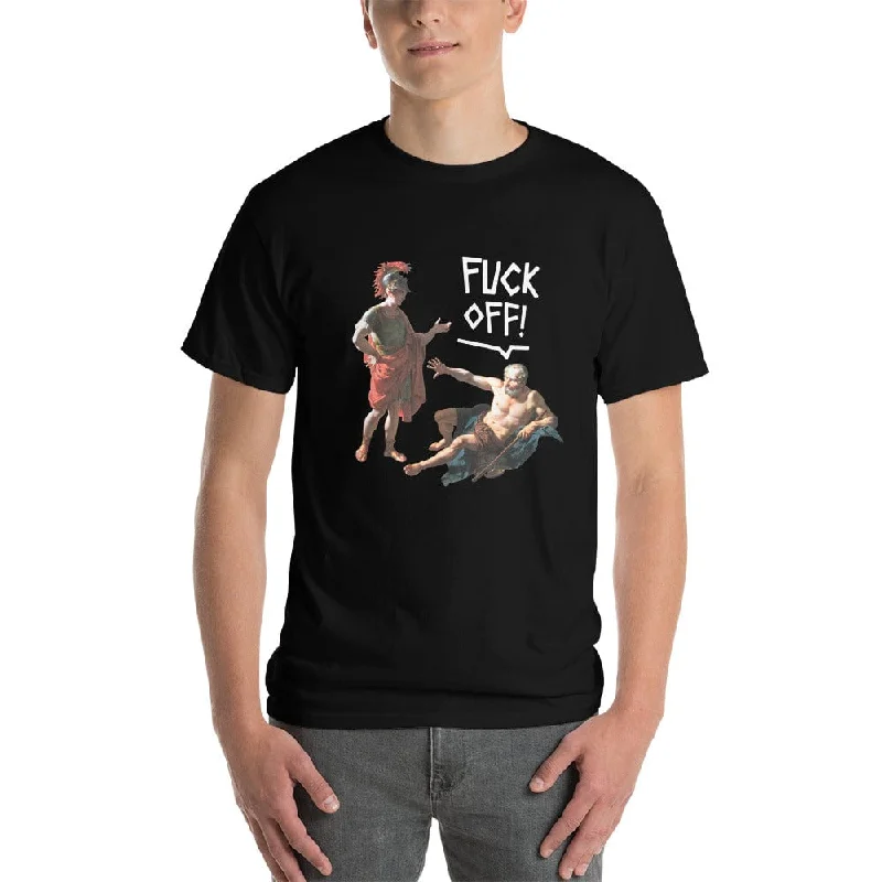 Crop Top Women T Shirt to Pair with High - Waisted BottomsDiogenes tells Alexander to Fuck Off - Plus-Sized T-Shirt
