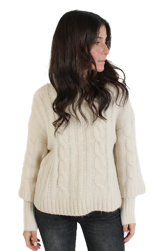 Short Sleeve Women's Cotton Blend Sweaters in Pastel ColorsFrederica White Beach Sweater