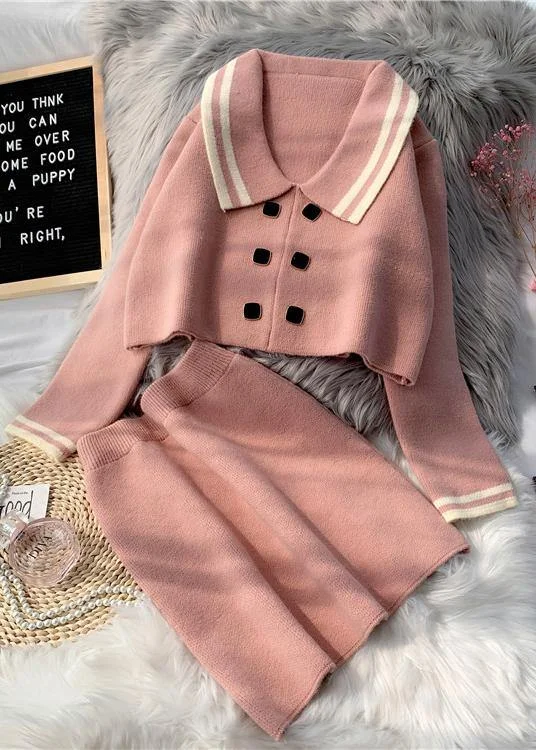 Empire Waist Women's Alpaca Wool Sweater Dresses in Earthy TonesFrench Pink Knitted suit women's new short sweater Pullover skirt two piece set in early autumn 2024 Empire Waist Women's Alpaca Wool Sweater Dresses in Earthy TonesFrench Pink Knitted suit women's new short sweater Pullover skirt two piece set in early autumn 2024