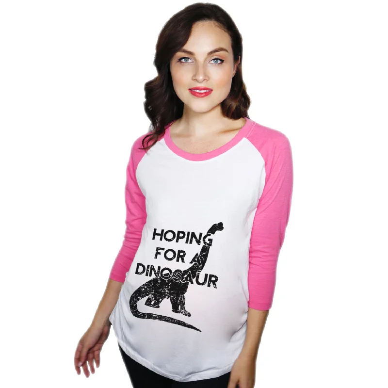 Hoping For A Dinosaur Maternity Raglan